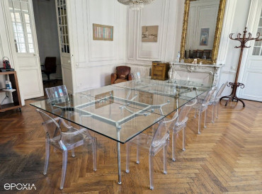 Réalisation table de réunion Unitable verre transparent